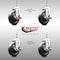 Service Caster 5 Inch 316SS Hard Rubber Wheel Swivel 10mm Threaded Stem Caster Set Brake SCC-SS316TS20S514-HRS-TLB-M1015-4 - alternate 4